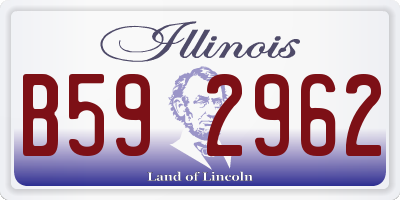 IL license plate B592962