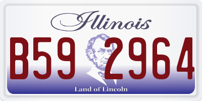 IL license plate B592964
