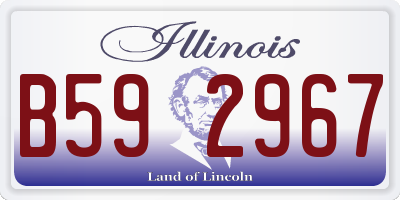 IL license plate B592967