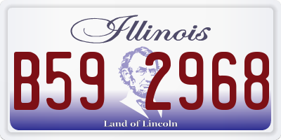 IL license plate B592968