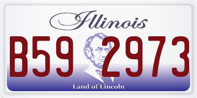 IL license plate B592973