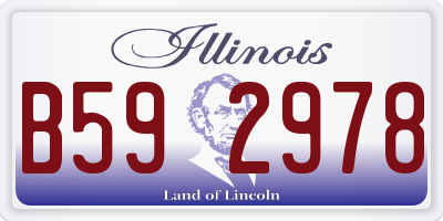 IL license plate B592978