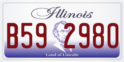 IL license plate B592980
