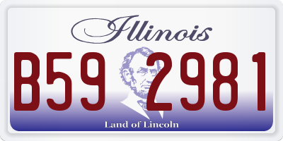 IL license plate B592981