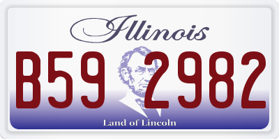 IL license plate B592982