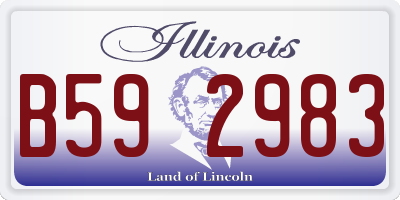 IL license plate B592983