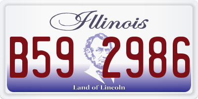 IL license plate B592986