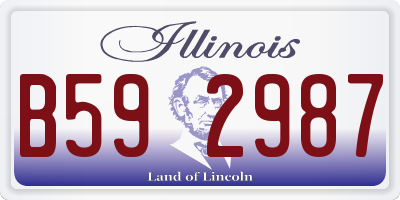 IL license plate B592987