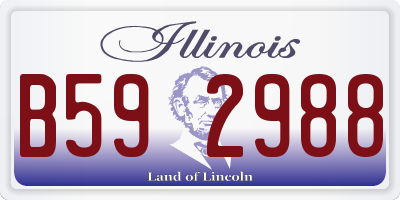 IL license plate B592988