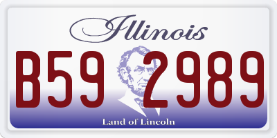 IL license plate B592989