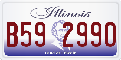 IL license plate B592990