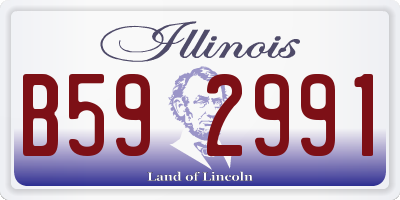 IL license plate B592991