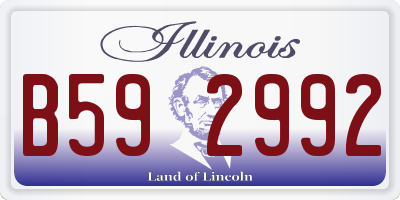 IL license plate B592992