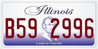 IL license plate B592996