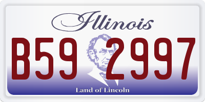 IL license plate B592997
