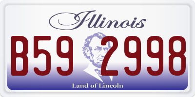 IL license plate B592998