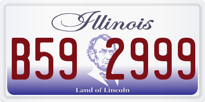 IL license plate B592999