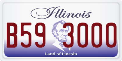 IL license plate B593000
