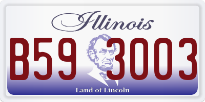 IL license plate B593003