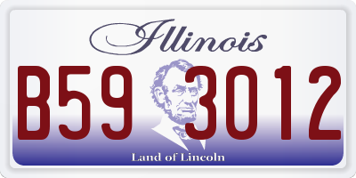 IL license plate B593012