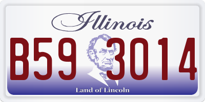 IL license plate B593014