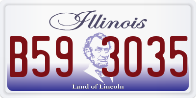 IL license plate B593035