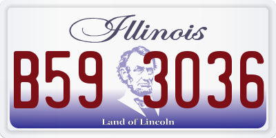 IL license plate B593036