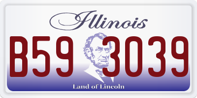 IL license plate B593039