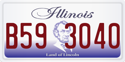 IL license plate B593040