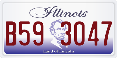 IL license plate B593047