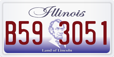 IL license plate B593051