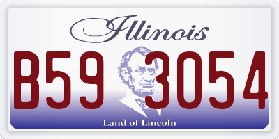 IL license plate B593054