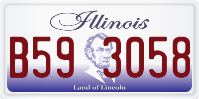 IL license plate B593058