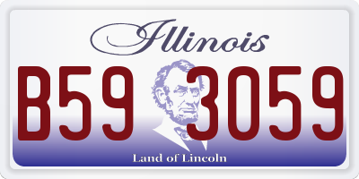 IL license plate B593059