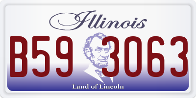 IL license plate B593063