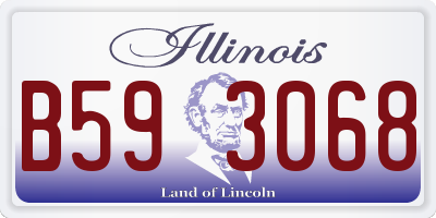 IL license plate B593068