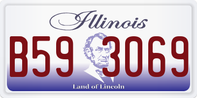 IL license plate B593069