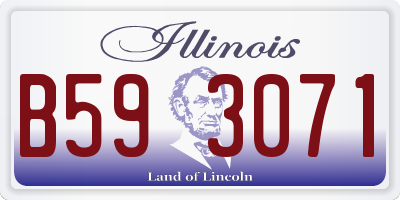 IL license plate B593071