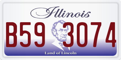 IL license plate B593074