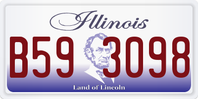 IL license plate B593098