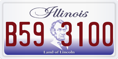 IL license plate B593100