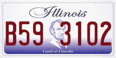 IL license plate B593102