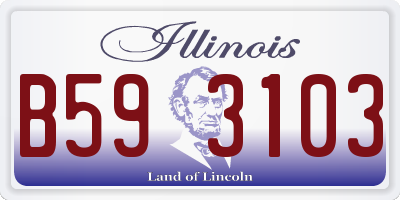 IL license plate B593103