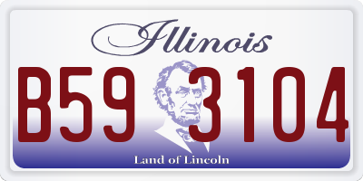 IL license plate B593104