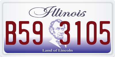 IL license plate B593105