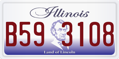 IL license plate B593108