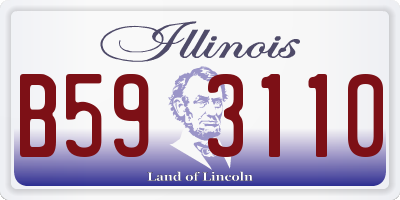 IL license plate B593110
