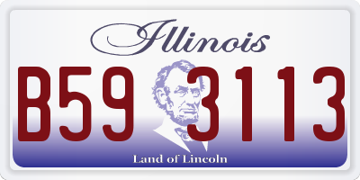 IL license plate B593113