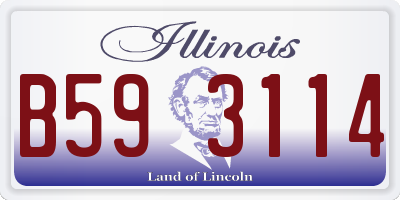 IL license plate B593114