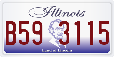 IL license plate B593115